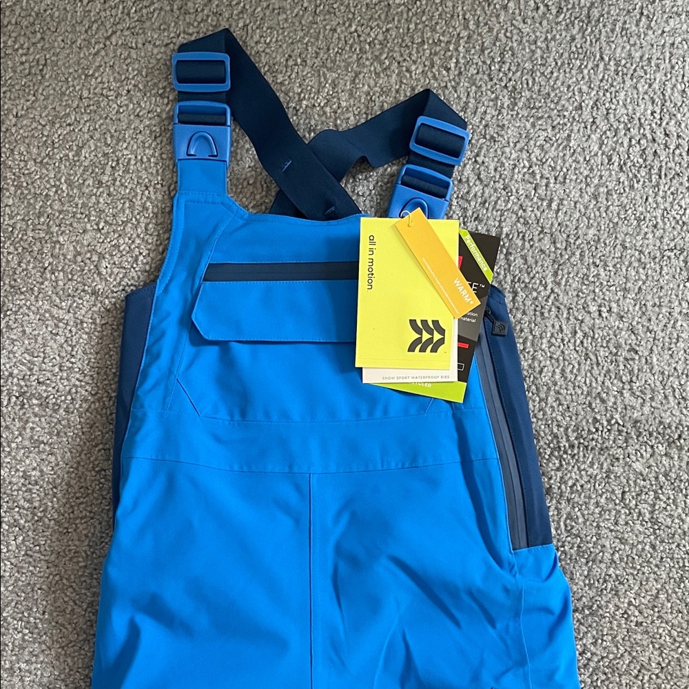 All in Motion Blue Snow Bib Overalls